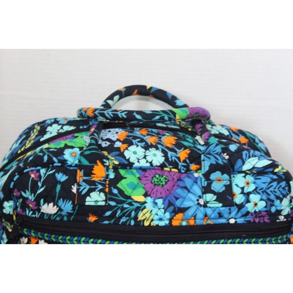 Vera Bradly Set Weekender Floral Travel Cargo Duffle Bag Midnight Blues H14591 - Picture 2 of 16